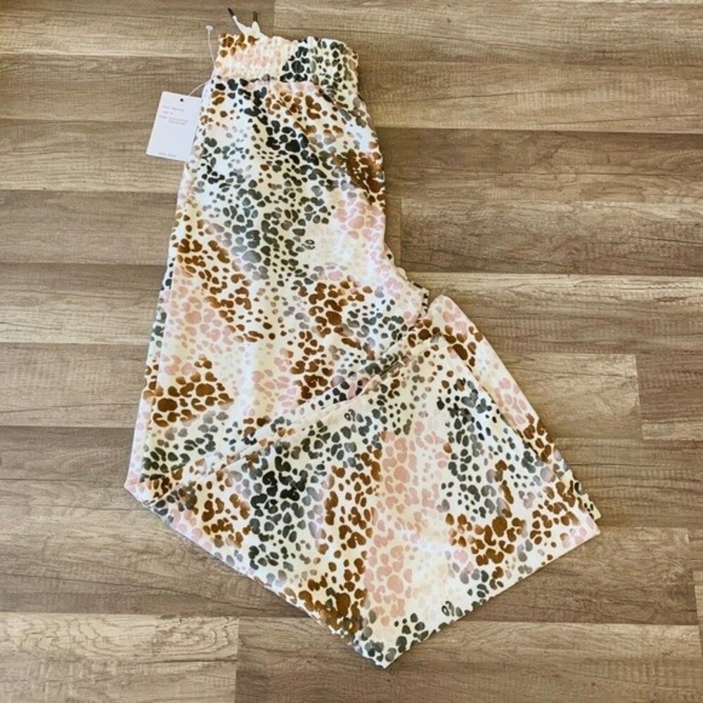Zac & Rachel knit pants multicolor dots wide leg relax pants size M